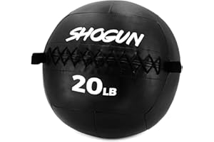 Shogun Sports Soft Wall Ball. Durable Medicine Ball for Strength, Conditioning, Cardio and Cross Training. Ideal for Wall Balls, Lunges, Partner Toss, Twists. Available in (10, 14, 20 LB)