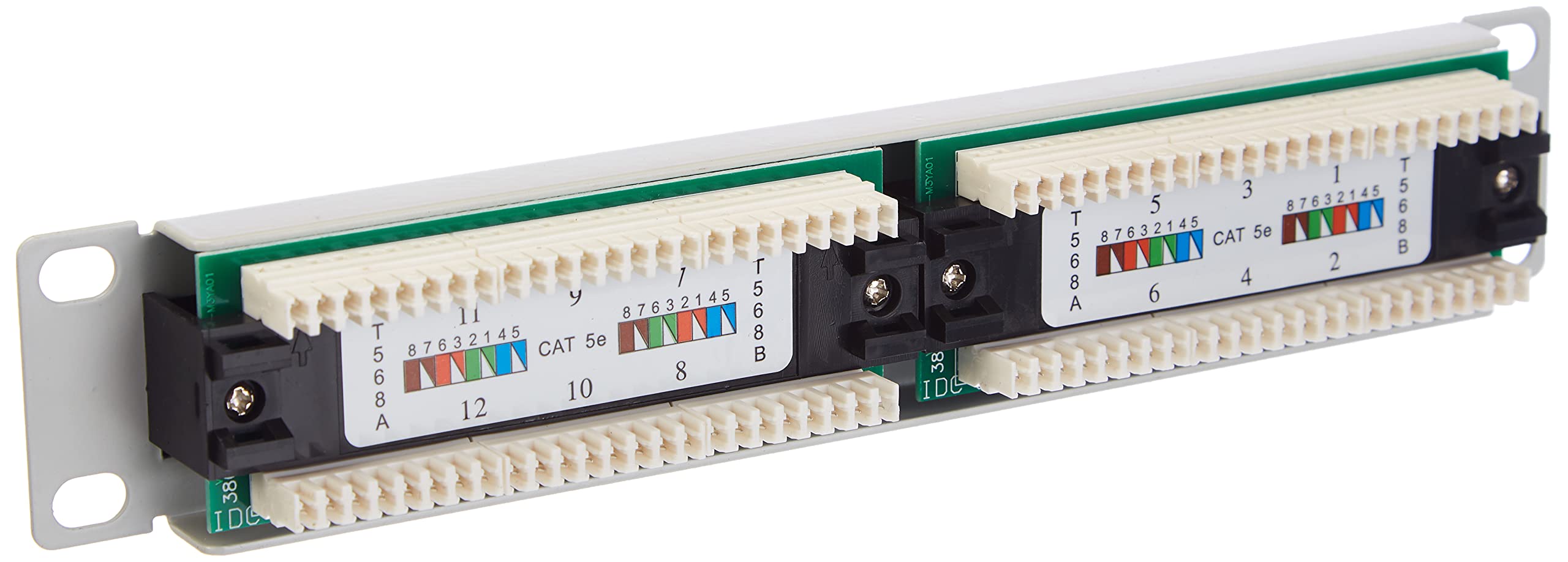 LANBERG PATCH PANEL 10'', 12 PORT 1U, CAT.5E, GRAY