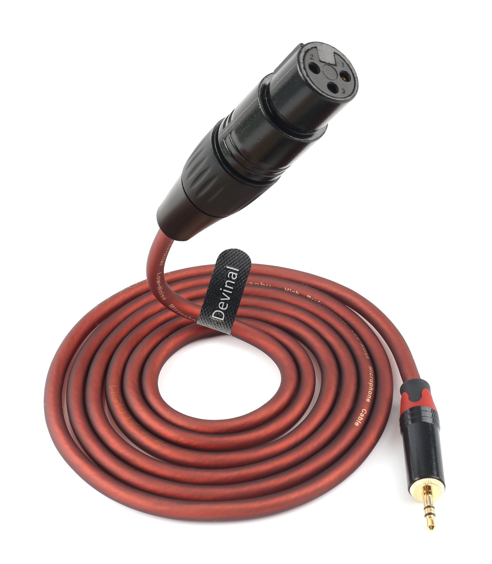 Devinal XLR to 1/8" Microphone Cable - 3.5mm to XLR Female Adapter, 6 Feet for Computer, Speakers