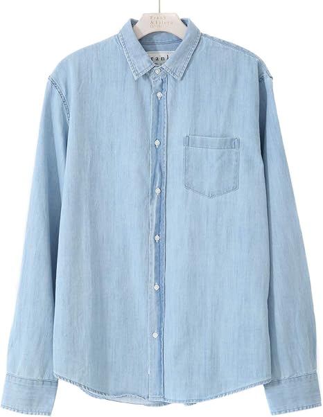 Amazon フランクアンドアイリーン Luke Stonewashed Indigo Tbwd インディゴ M シャツ 通販