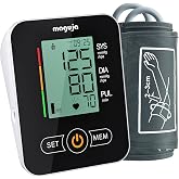 maguja Upper Arm Blood Pressure Monitor Auto BP for Home Use(Black) | 8.7"-16.5" Adjustable Wide-Range Cuff,Dual Power,Large LCD Display BP Machine for Travel