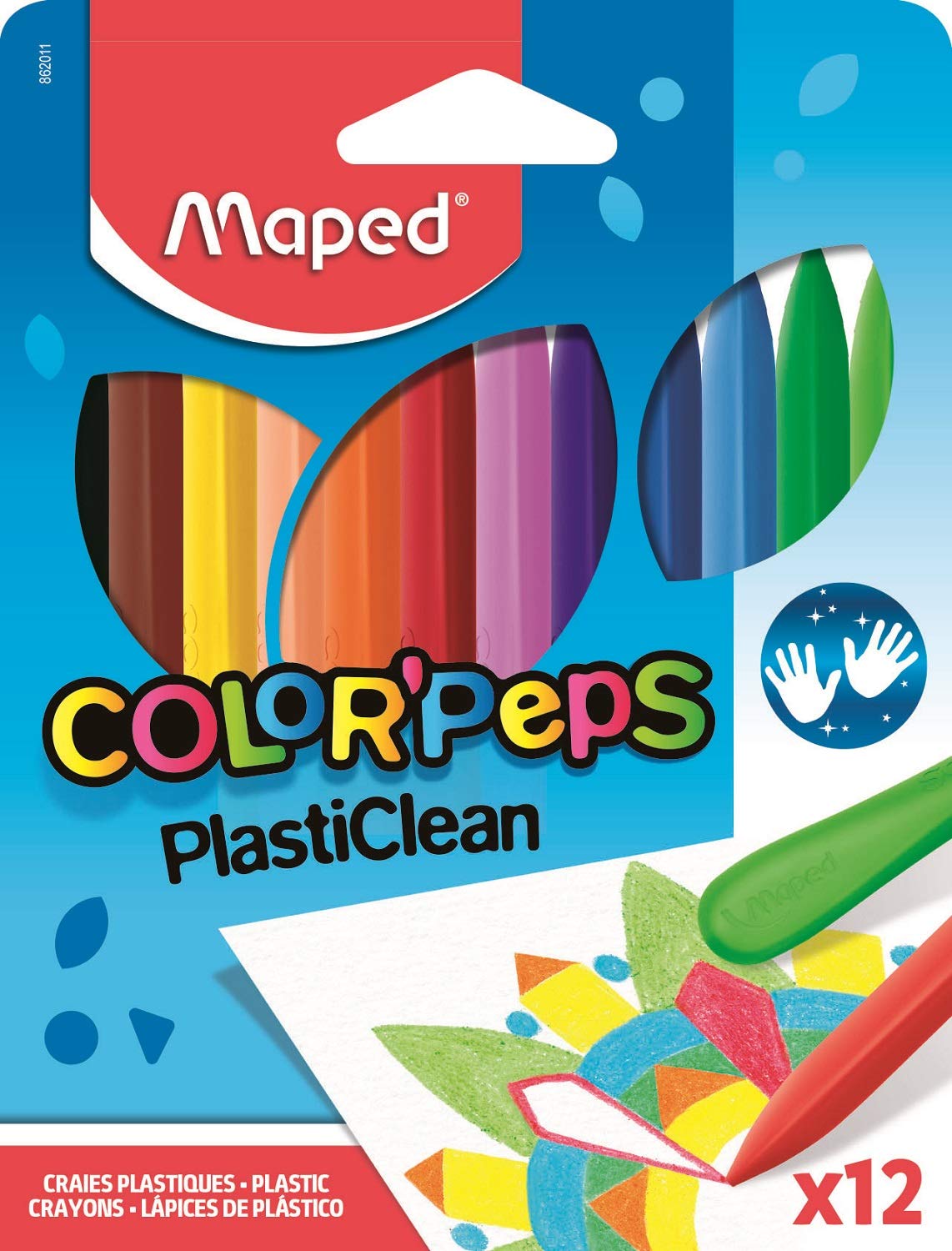Maped Color'Peps Plasticlean Crayons in Cardboard Box 862011