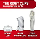 Command Round Cord Clips Damage Free Hanging Cable Clips 13 Clear +16 Strips view 6