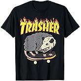 Opossum Skateboard Trasher Funny Possum Skater Men Boys Kids T-Shirt