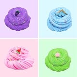 ROOKAIR 4 Pack Butter Slime Kit with Charms - Soft Non-Sticky DIY Party Gift view 3