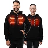 HENNCHEE Heated Hoodies for Men Women, Heated Pullover Unisex Sweatshirt Heating Jacket