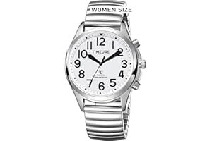 TIMEURE Talking Watch for Women with Expansion Band, Speaks Time,Week and Date,Set The Time Itself, Practical Present for Blind, Senior,or Visually impaired People