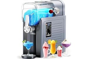 SYINTAO Slushie Machine – No Ice Needed, 88oz Frozen Drink & Soft Serve Ice Cream Machine. Slushy Machine For Home with LED Display, One-Touch Reservation & 6 Pre-set Programs for Frozen Margaritas, Frappés
