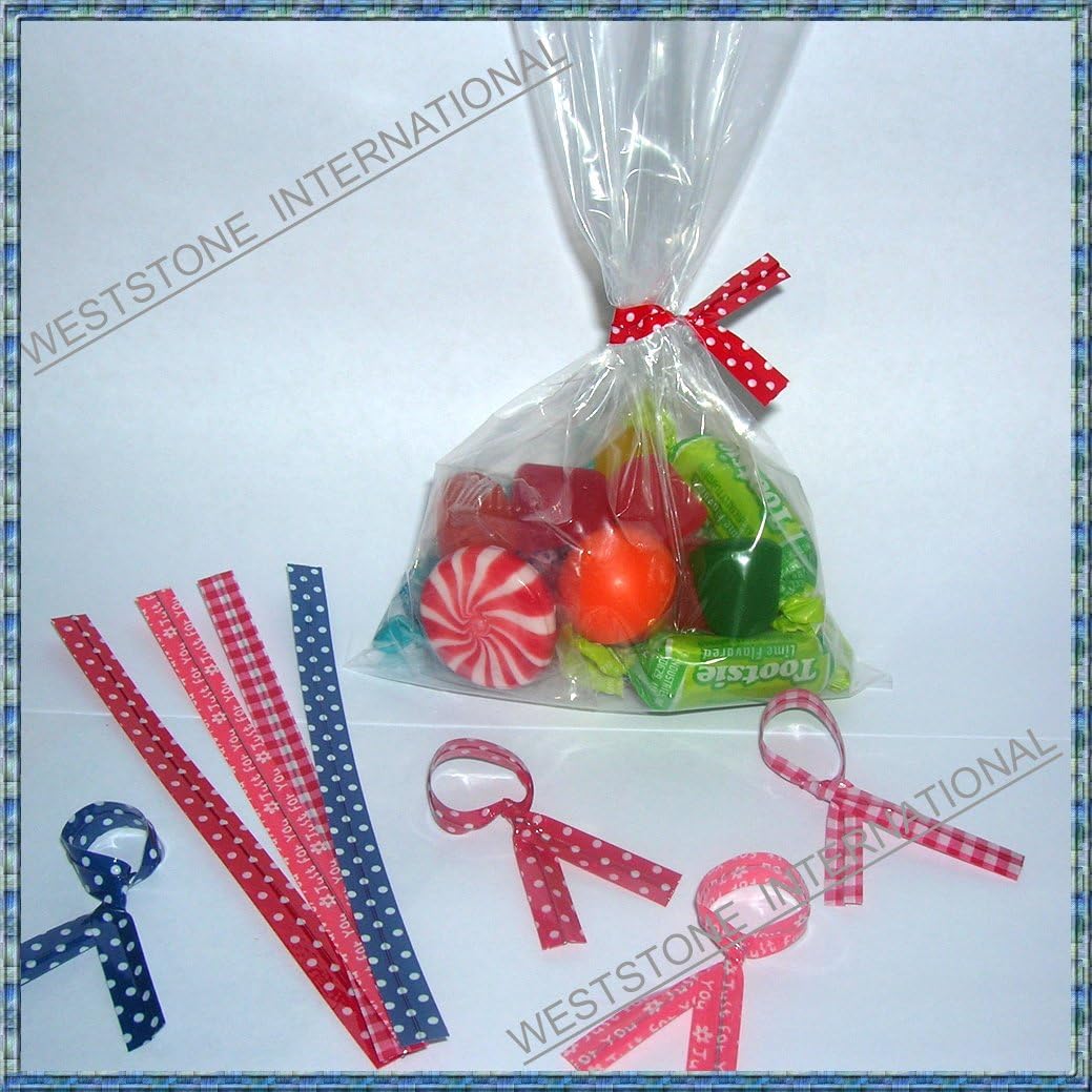 100pcs 9"x12" Clear Poly Bags with Twist Ties Gift Wrap
