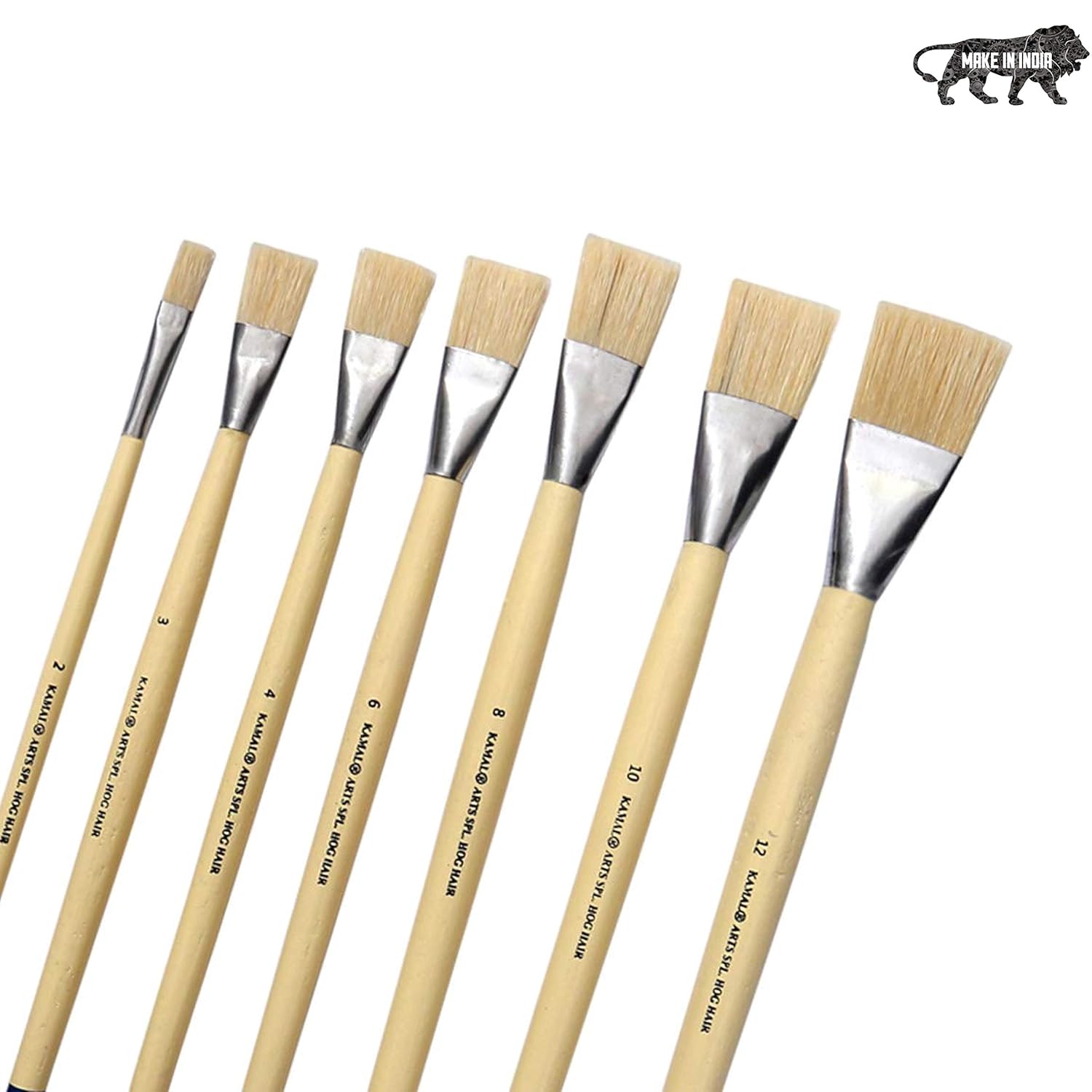 Artists Brushes Crafts German Made Hog Oil Painting Brush Size 12 Flat