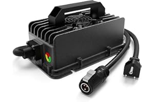 HULKGOO 67.2V 10A Battery Charger Compatible with Segway Dirt eBike/Sur-Ron X LightBee, 67.2V 10A ebike Charger Li-ion Battery Charger Lithium Battery Charger Waterproof E-Bike Power Adapter with Cooling Fan