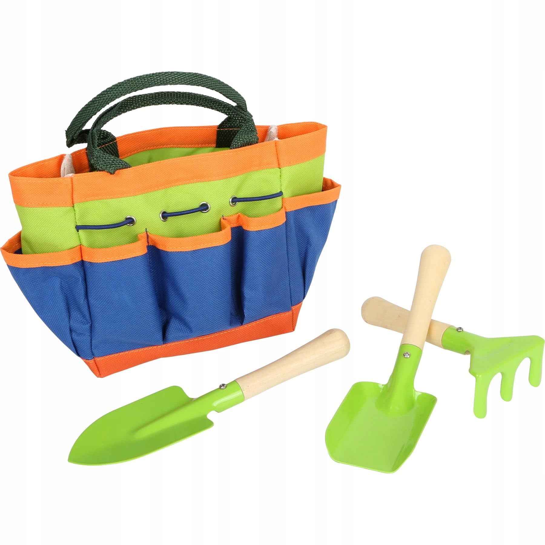 Small Foot Wooden and Metal Garden Bag with 3 Garden Tools, Garden Toy for Children from 3 Years, 12015 Toy, Multicoloured