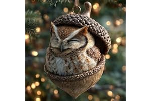 Animal Christmas Ornaments | 2D Acrylic Seasonal Decoration | Hangable Holiday Decorations | for Home Office Living Room Stud