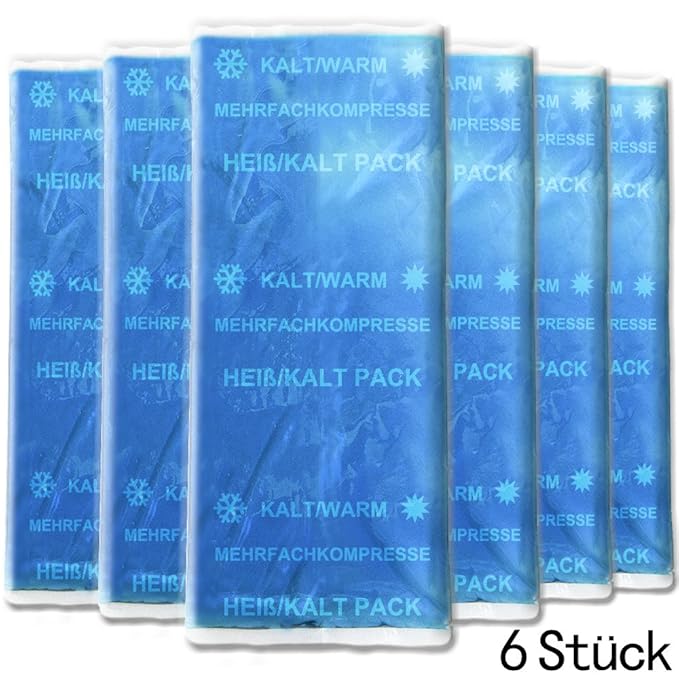 6 x compresas de frío caliente 27,5 x 15 cm nevera compresa de ...