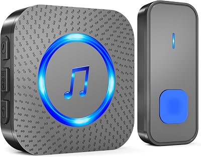 SURFOU Wireless Doorbell Waterproof 1300 ft Long Range 55 Melodies 5 Volume