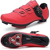 Mens Womens Cycling Shoes Compatible with Pelaton Bike Shoes Road Bike Shoes Riding Bicycle Pre-Installed with Delta Cleats Clip Indoor Outdoor Pedal