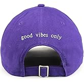 Trendy Apparel Shop Good Vibes only (Back) Embroidered 100% Cotton Dad Hat