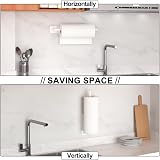 niffgaff White Under Cabinet Paper Towel Holder Stainless Steel 12.2in view 3
