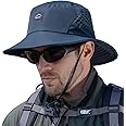 Sireck Fishing Hat, UPF50+ Wide Brim Sun Hat for Men Women, UV Protection Hiking Beach Bucket Hats Summer Safari Hat
