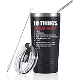 Onebttl Car Guy Gifts for Men Women Tumbler - 20oz/590ml Double Wall Vacuum Insulated Stainless Steel Travel Tumbler Cups with Lid & Straw - Car Lovers or enthusiast Gift - 10 Things