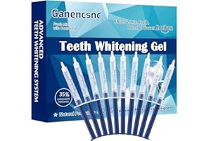 35% Ganencsnc 10-Pack Teeth Whitening Gel Refills - Gentle 35% Carbamide Peroxide Formula - Compatible with Teeth whitening K