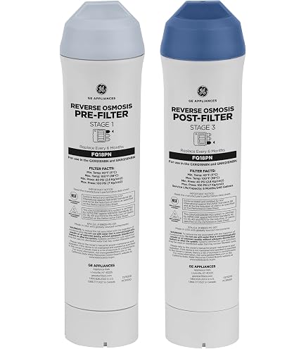 GE SmartWater Reverse Osmosis Replacement Filter Set - Pre & Post Filters 50 GPD