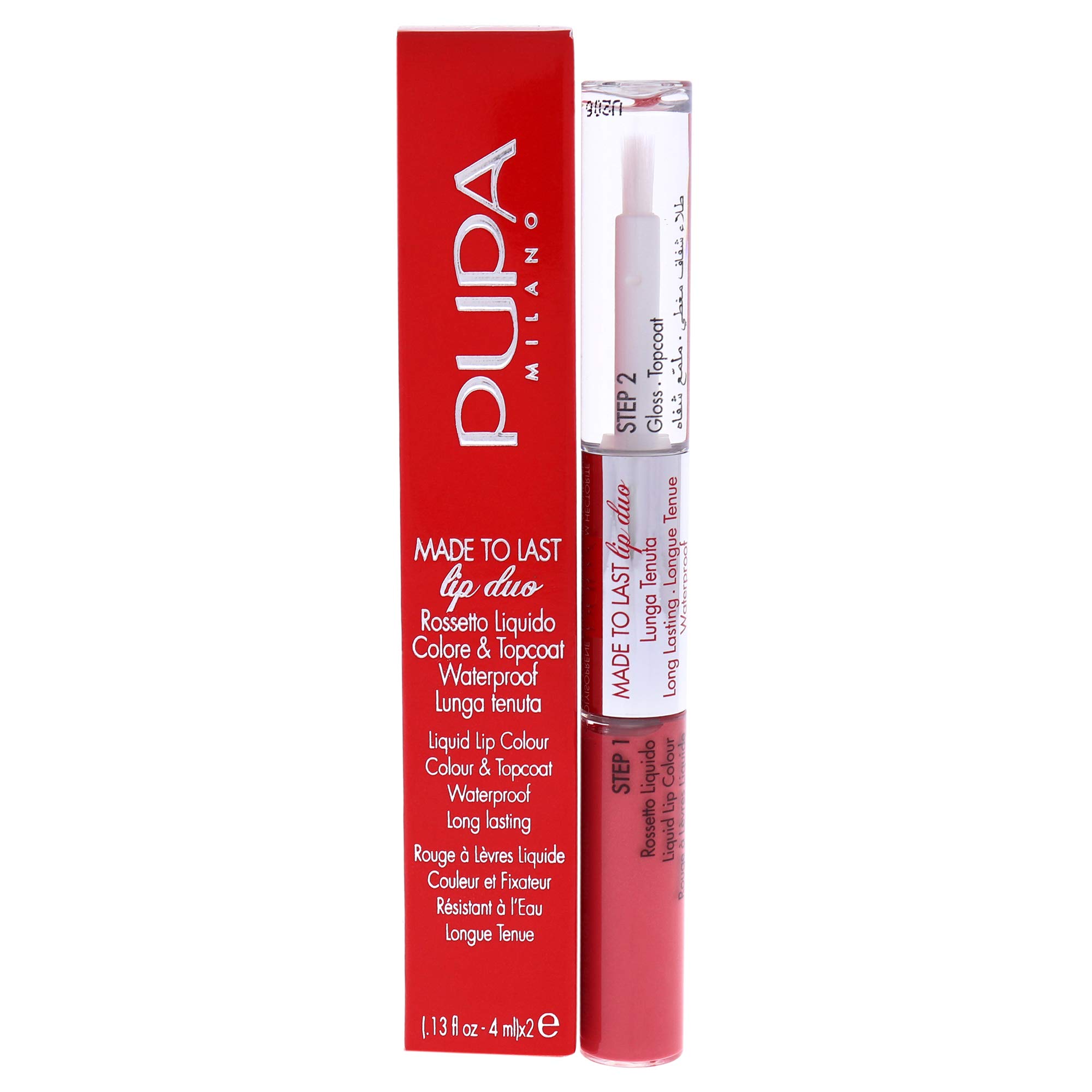 Pupa Milano Made To Last Lip Duo - 008 Miami Pink For Women 0.13 oz Lipstick