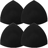 Sorcristy 4 PCS Bra Pads Inserts, Sports Bra Pad Inserts Breast Enhancers Bathing Suit Waterproof Swimsuit Bra Pad Inserts for Women Girl Bikini Sport Dresses (Black)