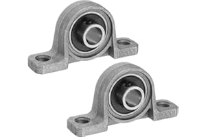 PATIKIL Pillow Block Bearing 3/8" / 10mm Bore, 2 Pcs Vertical Zinc Alloy Steel Mounted Flange Pillow Block Self Alignment Ins