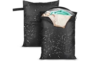 EEEKit Wet Clothes Bag, Washable Waterproof Dry Dirty Clothes Bag, Travel Wet Dry Bags for Swim Gym Yoga, 12x16 in