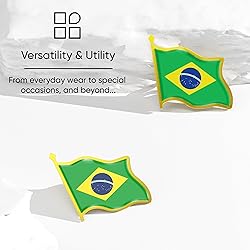 Brazil Flag Lapel Pin - Enamel Metal National Badge
