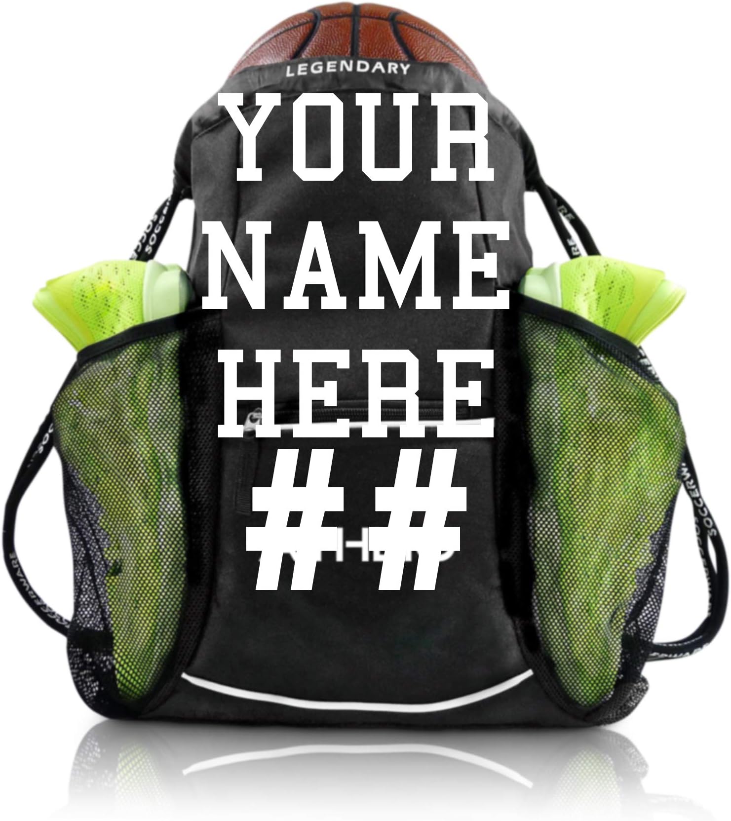 SoccerwareLegendary Drawstring Gym Bag - Waterproof | For Sports & Workout Gear | XL Capacity | Heavy-Duty Sackpack Backpack