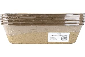 Midlee Disposable Cat Litter Boxes Pack of 5- Travel Portable Pet Tray Liner Pan