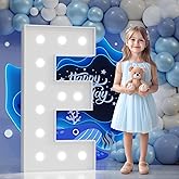 4FT Marquee Light up Letters: Large Marquee Letter E for Marry Me Proposal Graduation Decorations, Marquee E Sign for Birthday Party Gender Reveal Party Wedding Engagement Decor Anniversary Balloon