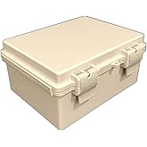 BUD Industries NBF-32012 Economy Box - Plastic Indoor Electrical Box 8.33" L x 6.36" W x 3.94" H, Opaque Door