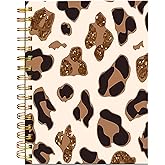 iampanda Spiral Journal Notebook,Strong Twin-Wire Binding with Premium Paper for Girl Women,Luxury Design 60 Sheets A5 College Ruled Notebook/Journal,Perfect for School Office Home Gifts,Rose Gold