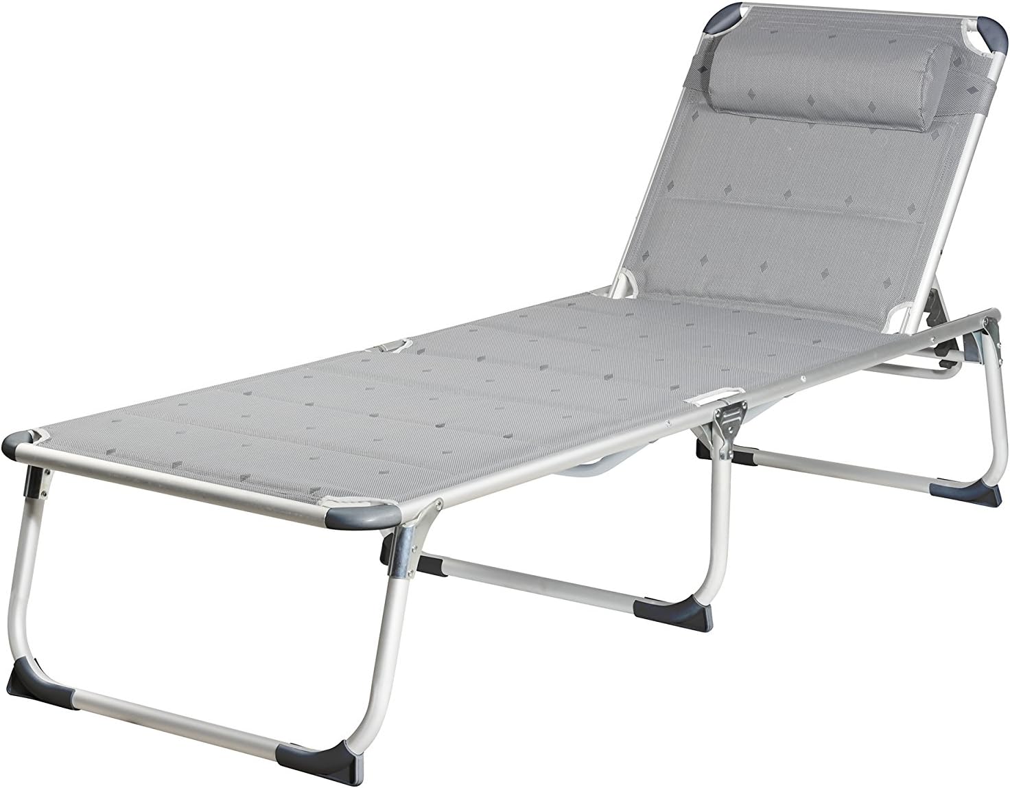 Campart Travel BE-0639 Sun lounger – Textilene – Foldable recliner