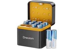 Dracutum Rechargeable AA Lithium Batteries with Charger, 12-Pack 1.5V 3600mWh High Capacity Double A Batteries, 2000+ Recharg