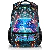 GIHSWE Kids Backpacks for Boys, 17" Back to School Gifts for Kids Children 8-12, Personalized Game Bookbag Supplies with Pockets for Preschool Elementary, Custom School Backpacks for Gaming Lovers