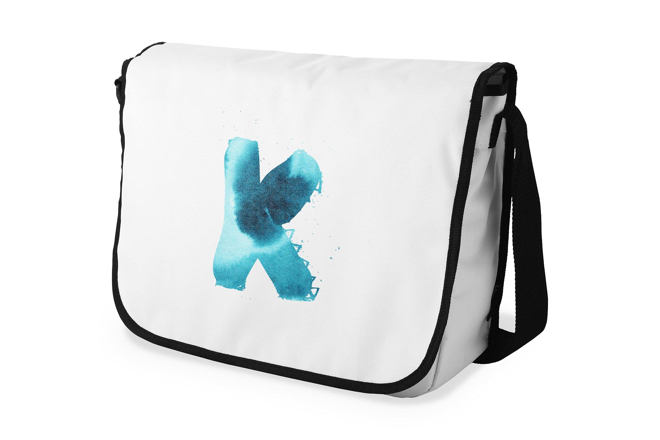 Bonamaison Digitally Printed Messenger School Bag with Black Strap for Students, Cross Body Bag, Courier Bag, Shoulder Bag for School, Back to School, Size: 29x36 Cm