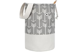 TOGETRUE Yarn Bag, Knitting Crochet Bag, Portable Yarn Storage Bags Organizer for Crocheting Project, Store Skein Ball, Short Knitting Needle (Medium,Grey)