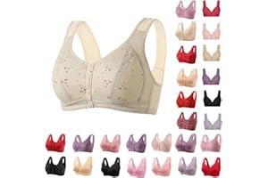 MAISDGOP Sports Bras for Women Front Close Button Cotton Bra Comfy No Wire Buckle Underwear Casual Sexy Breathable Lingerie