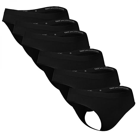 Fabio Farini Damen Strings 6er Pack, Pantys, Seamless, nahtlos, unsichtbar selbst unter Engen Hosen