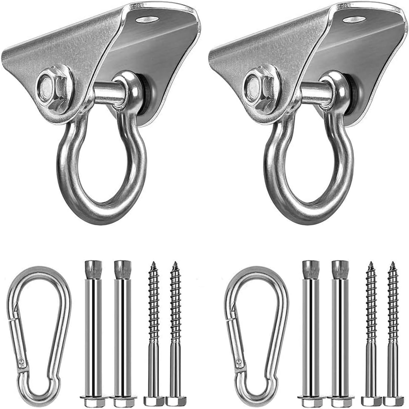 GothicBride Hammock Hooks SUS304 450KG Suspension Hooks 90° Swing Hangers Heavy Duty with Bolt for Concrete Wooden Yoga Boxing Hammock Chair (2 Pieces 90°)
