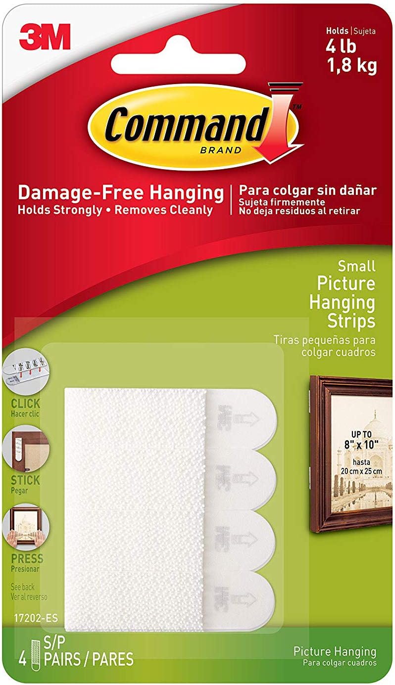 Command Small Picture Hanging Strips Ref 17202 Pack of 4