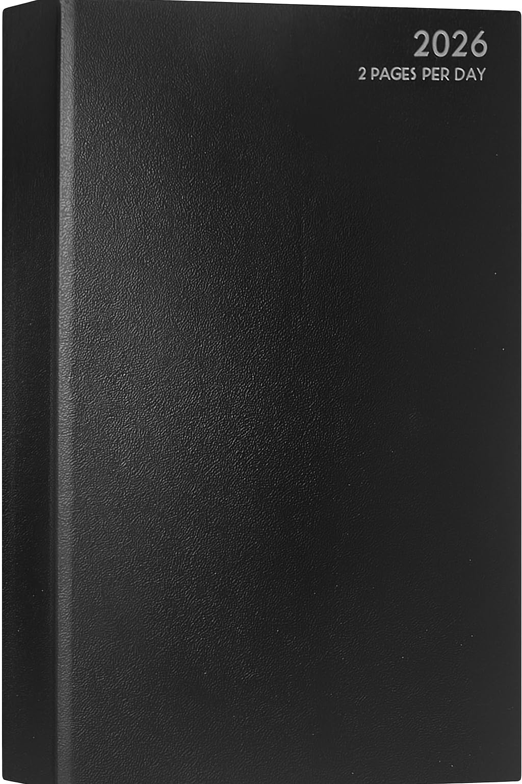 MantraRaj 2026 A4 Two Pages Per Day Diary Year Planner with Hardback Cover, Appointment Diary 2026 with Hourly Slots Organizer Ideal for Students, Business, Office, Home, Traveling (Black)