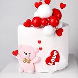 ASTARON 20 Mini Balloons & Balls Cake Decorations Red Cake Toppers view 4