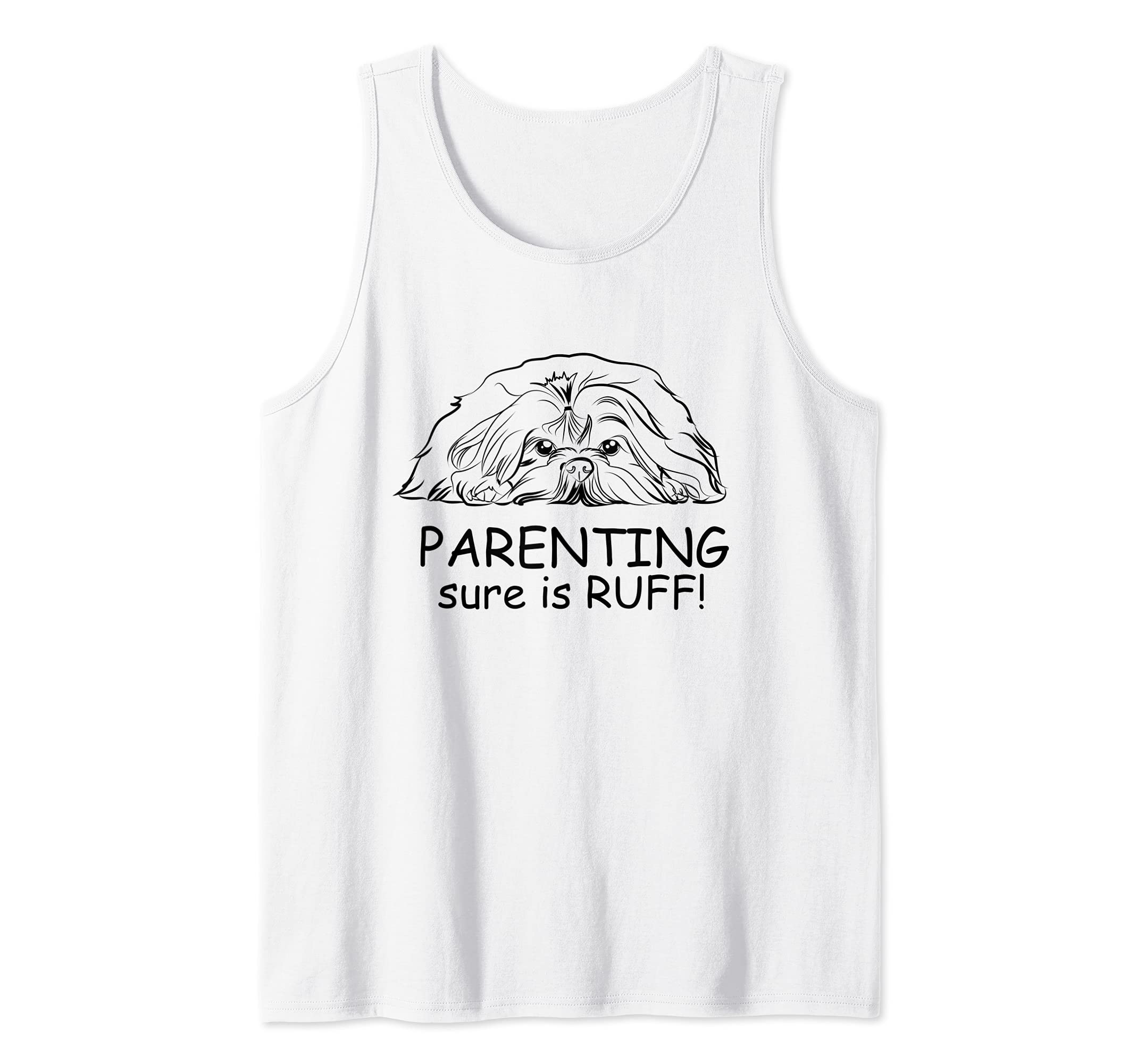 Shih Tzu Dog Love-r Cute Funny Dog Mom Tank Top
