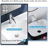 Hapilife Pop Up Waste for Bathroom Sink Chrome Click Clack with Overflow view 4