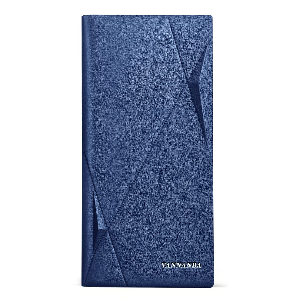 VANNANBA Checkbook Cover Long Slim Wallet for Men